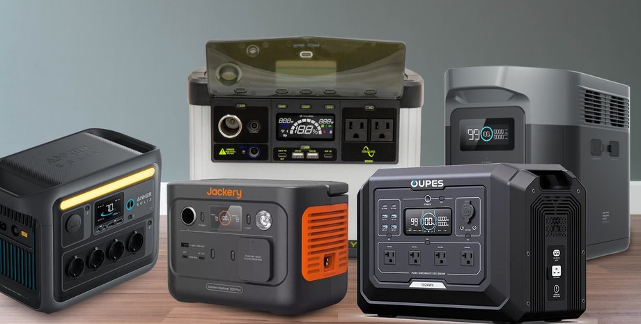 Зарядные станции EcoFlow Delta 2, Anker SOLIX C1000, Oupes Mega 1, Goal Zero Yeti 700, Jackery Explorer 1000 Plus