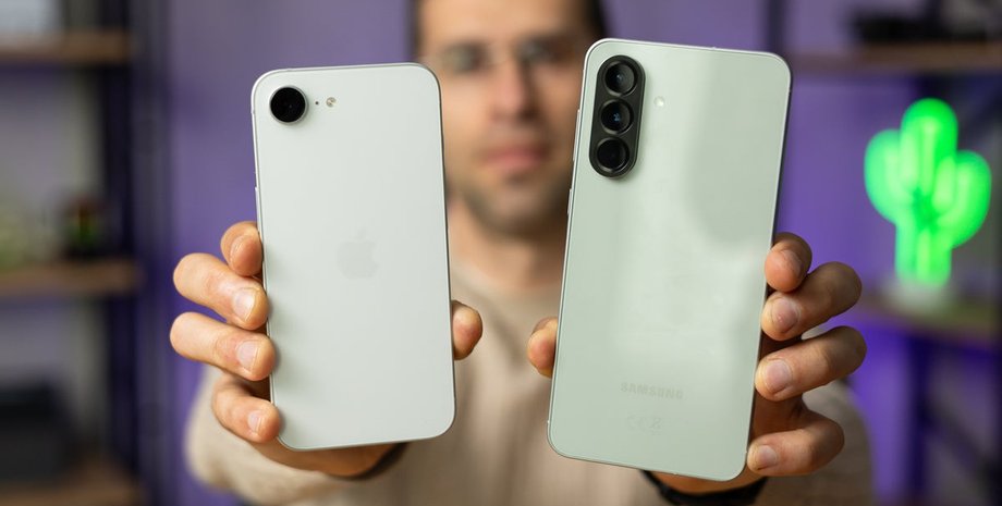 Apple iPhone 16e и Samsung Galaxy A56 смартфоны