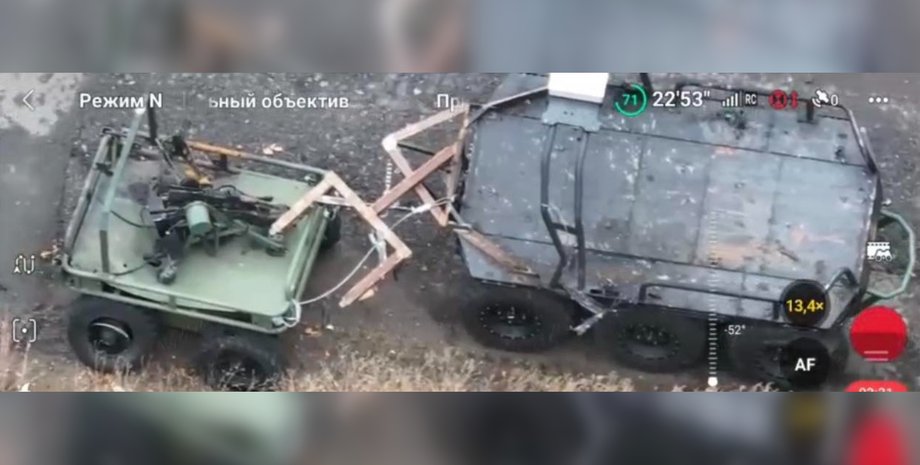 Наземный дрон Ratel-H эвакуирует НРК на войне в Украине